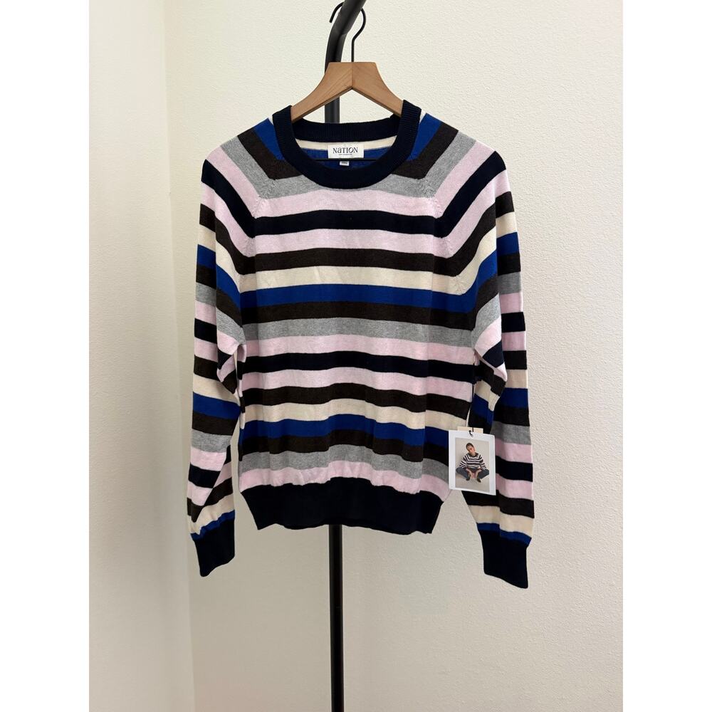 New Nation La yanni stripe sweater $238 sz M - Picture 3 of 5